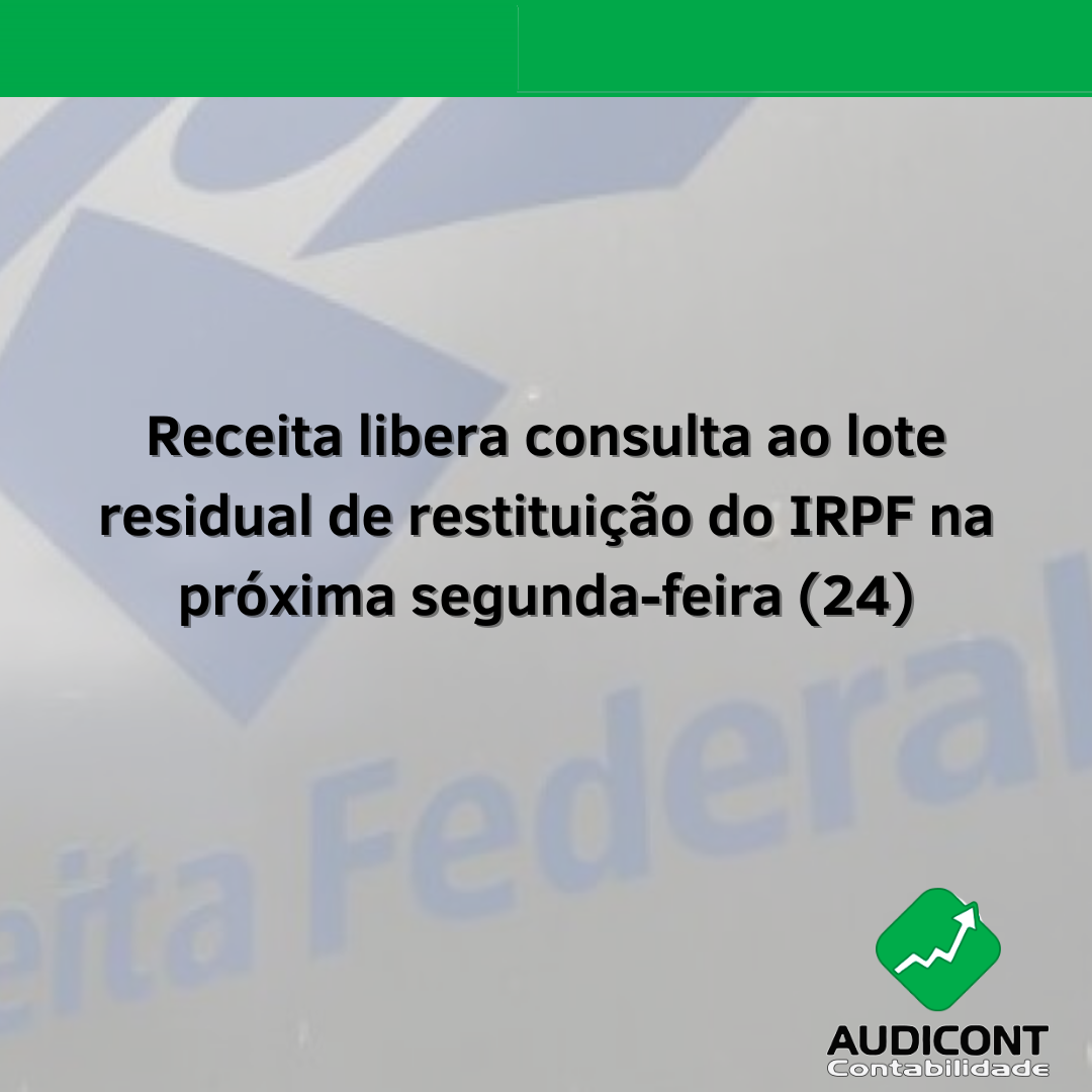 Receita Libera Consulta Ao Lote Residual De Restitui O Do Irpf Na