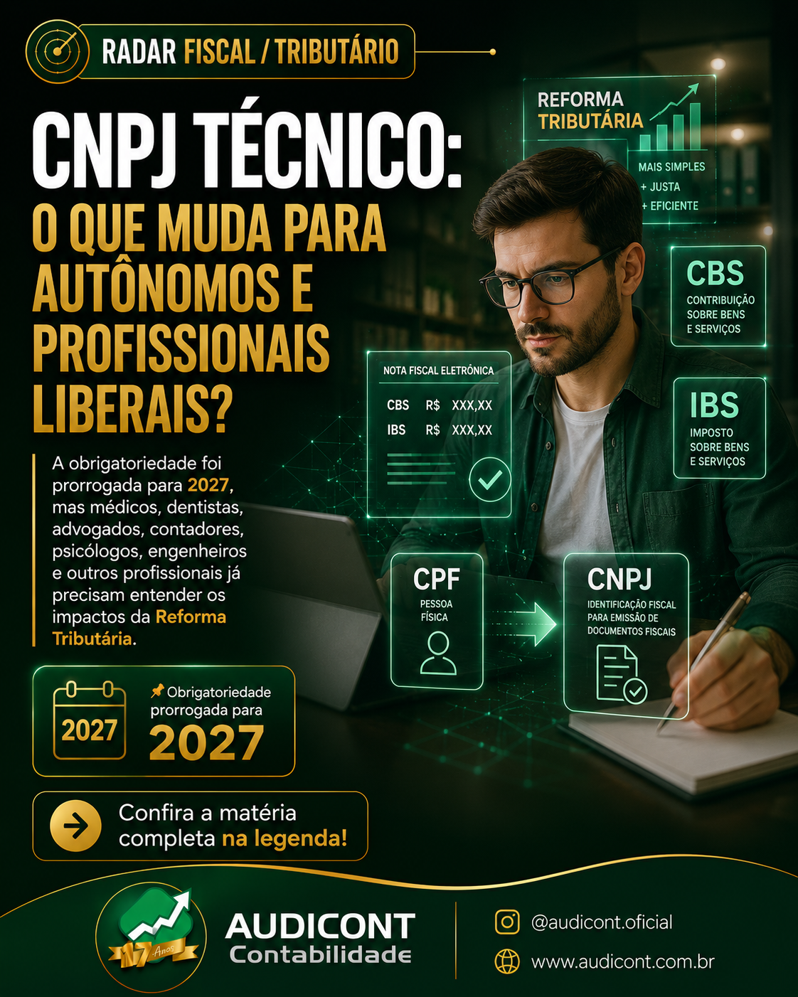🚨 CNPJ técnico para pessoa física: o que realmente muda com a Reforma Tributária?
