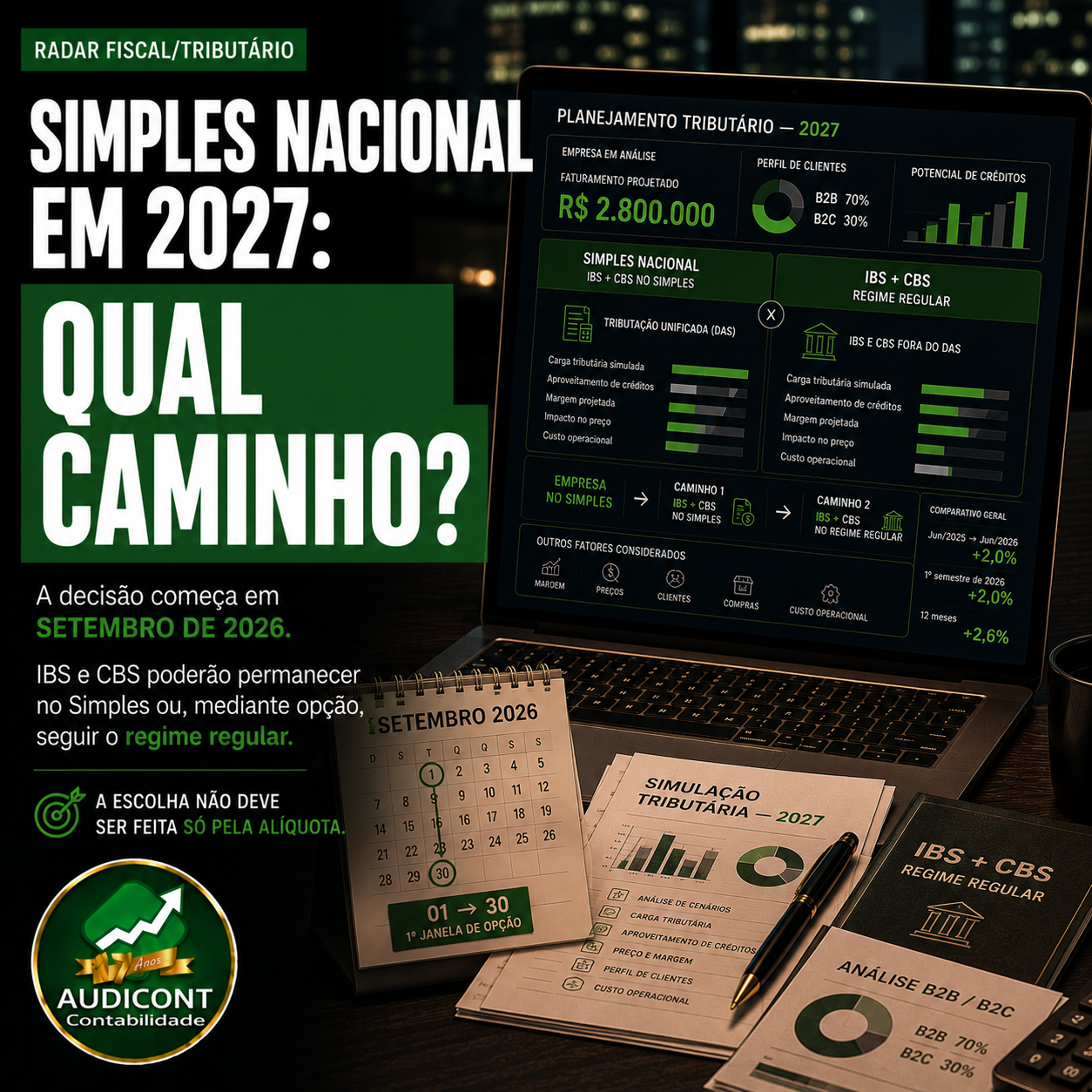 📊 Simples Nacional em 2027: decisão sobre IBS e CBS começa já em setembro