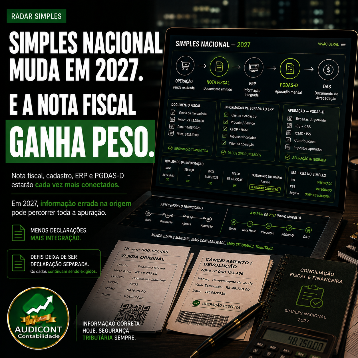 📄 Simples Nacional muda em 2027: nota fiscal terá ainda mais peso na apuração