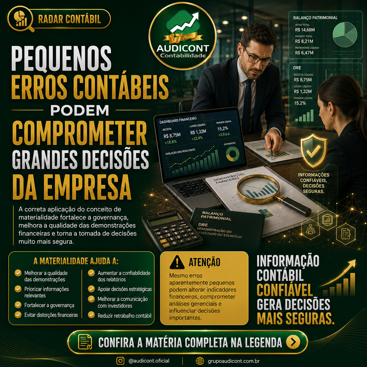 📊 Pequenos erros contábeis podem comprometer grandes decisões da empresa