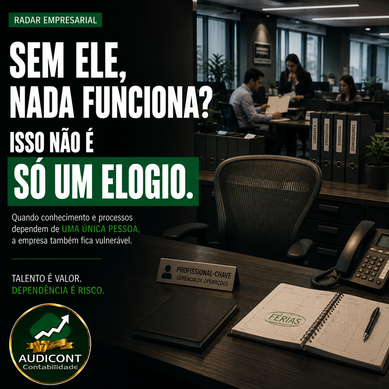 Funcionários-chave: como reduzir a dependência de poucas pessoas na empresa