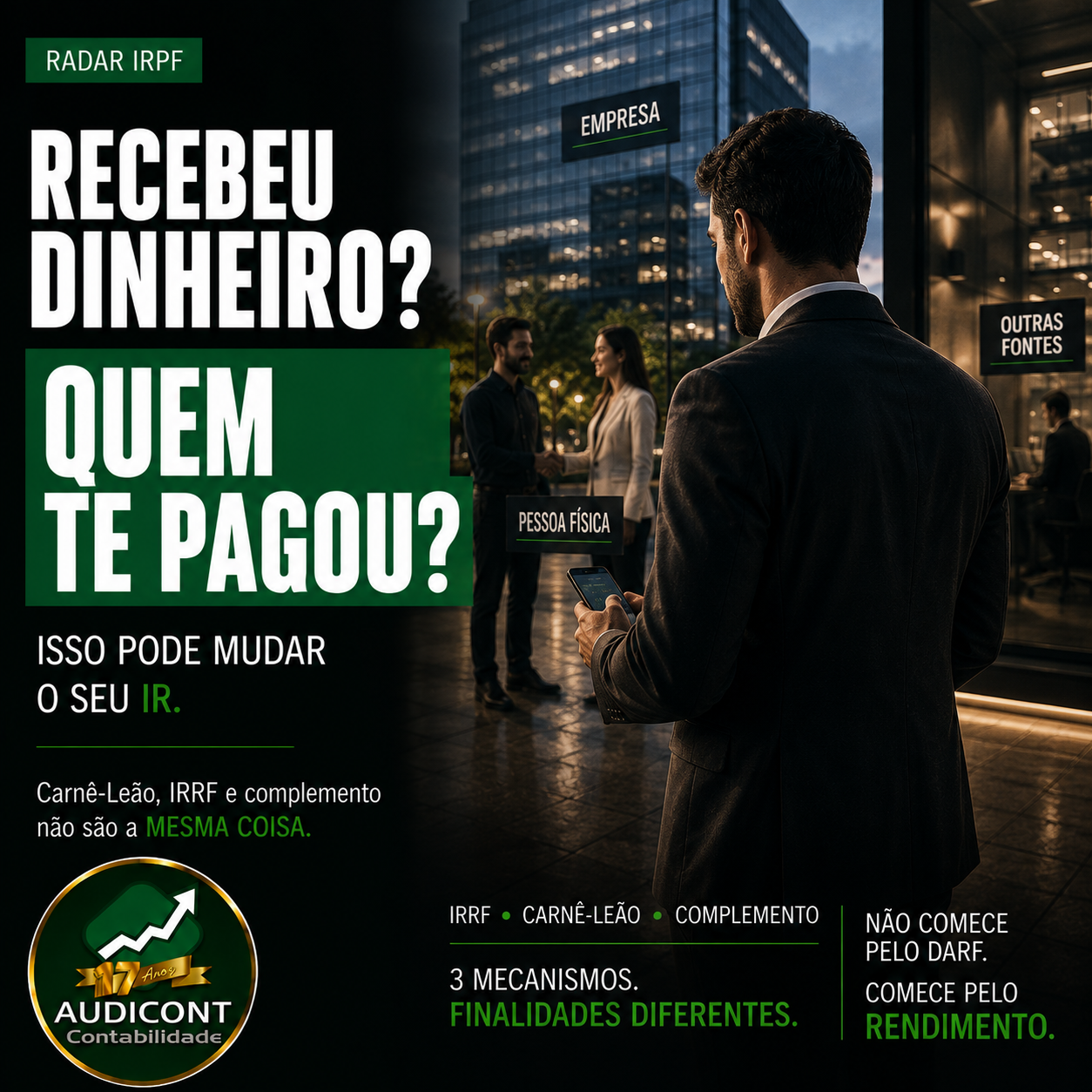 Carnê-Leão, IRRF e recolhimento complementar: qual usar?