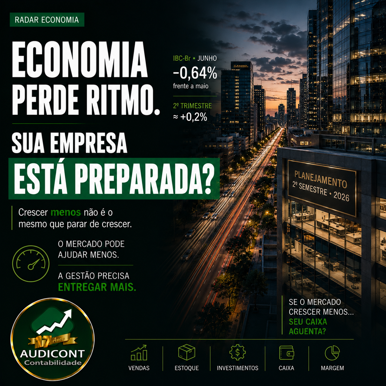 Economia desacelera: como preparar a empresa para crescer menos