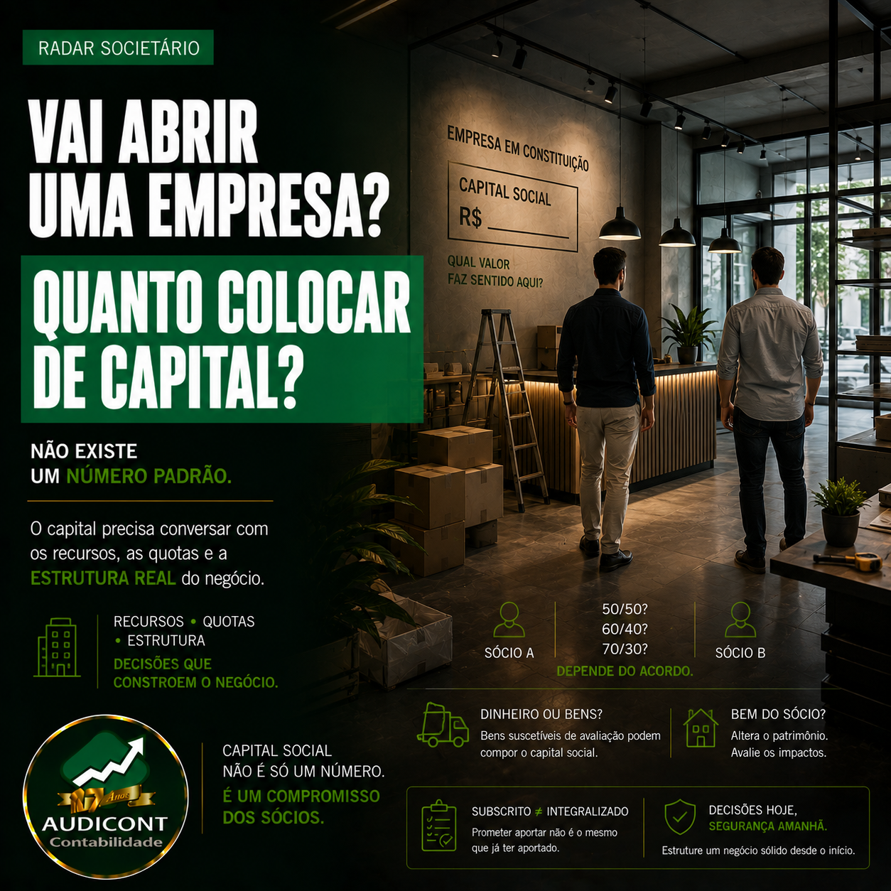 Capital social: quanto colocar ao abrir uma empresa?