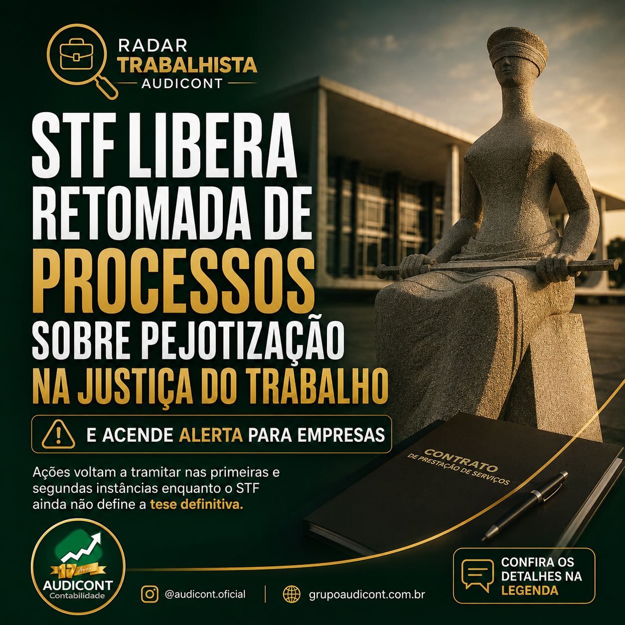 🚨 STF libera retomada de processos sobre pejotização na Justiça do Trabalho e acende alerta para empresas