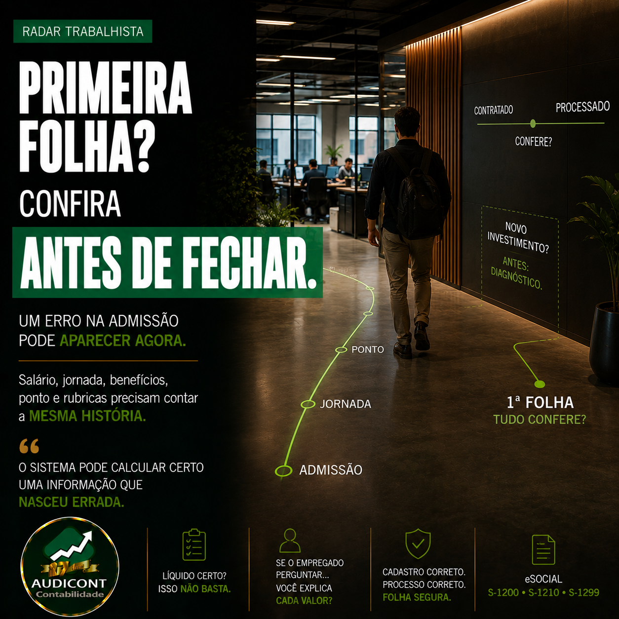 Primeira folha de pagamento: o que conferir