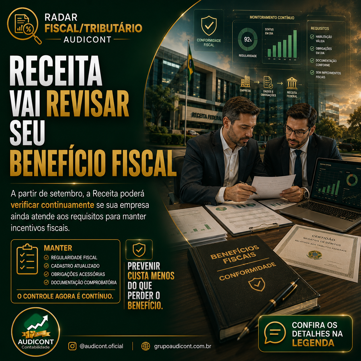 🚨 Receita amplia controle sobre benefícios fiscais a partir de setembro