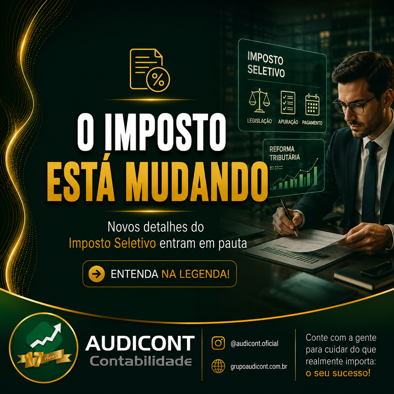 ⚖️ O IMPOSTO ESTÁ MUDANDO