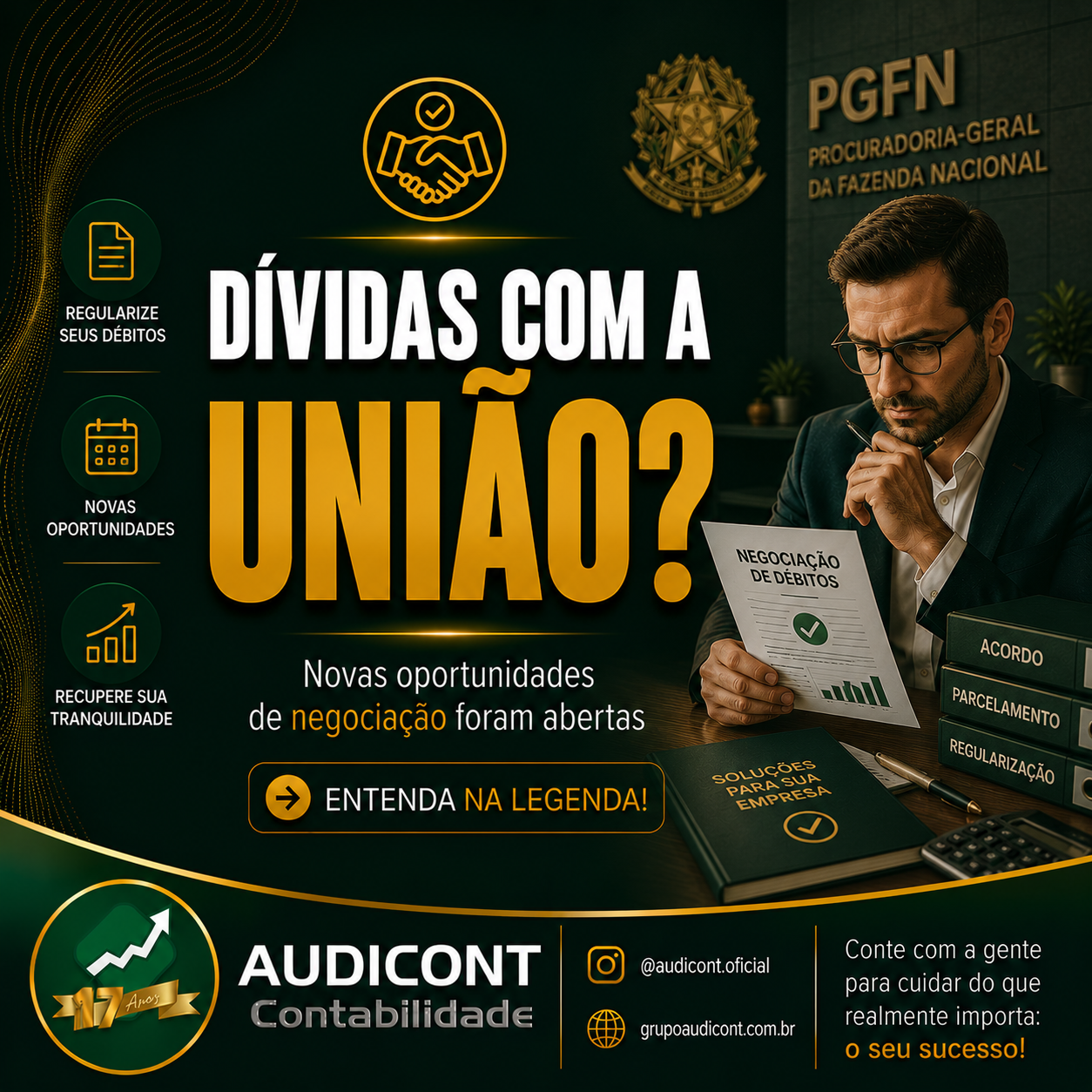 📢 DÍVIDAS COM A UNIÃO?