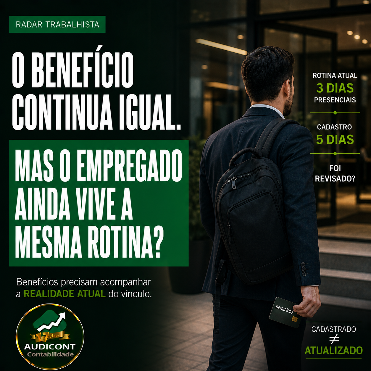 Benefícios na folha: vale-transporte, alimentação e descontos
