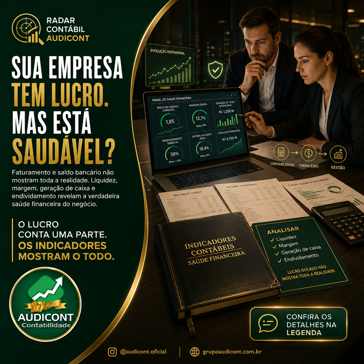📊 Sua empresa tem lucro, mas está saudável? 10 indicadores que revelam a situação real do negócio