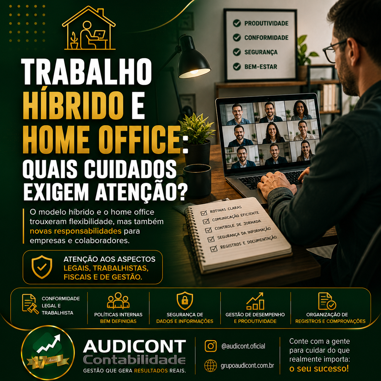 🏠💼 Trabalho híbrido e home office: quais cuidados exigem atenção?