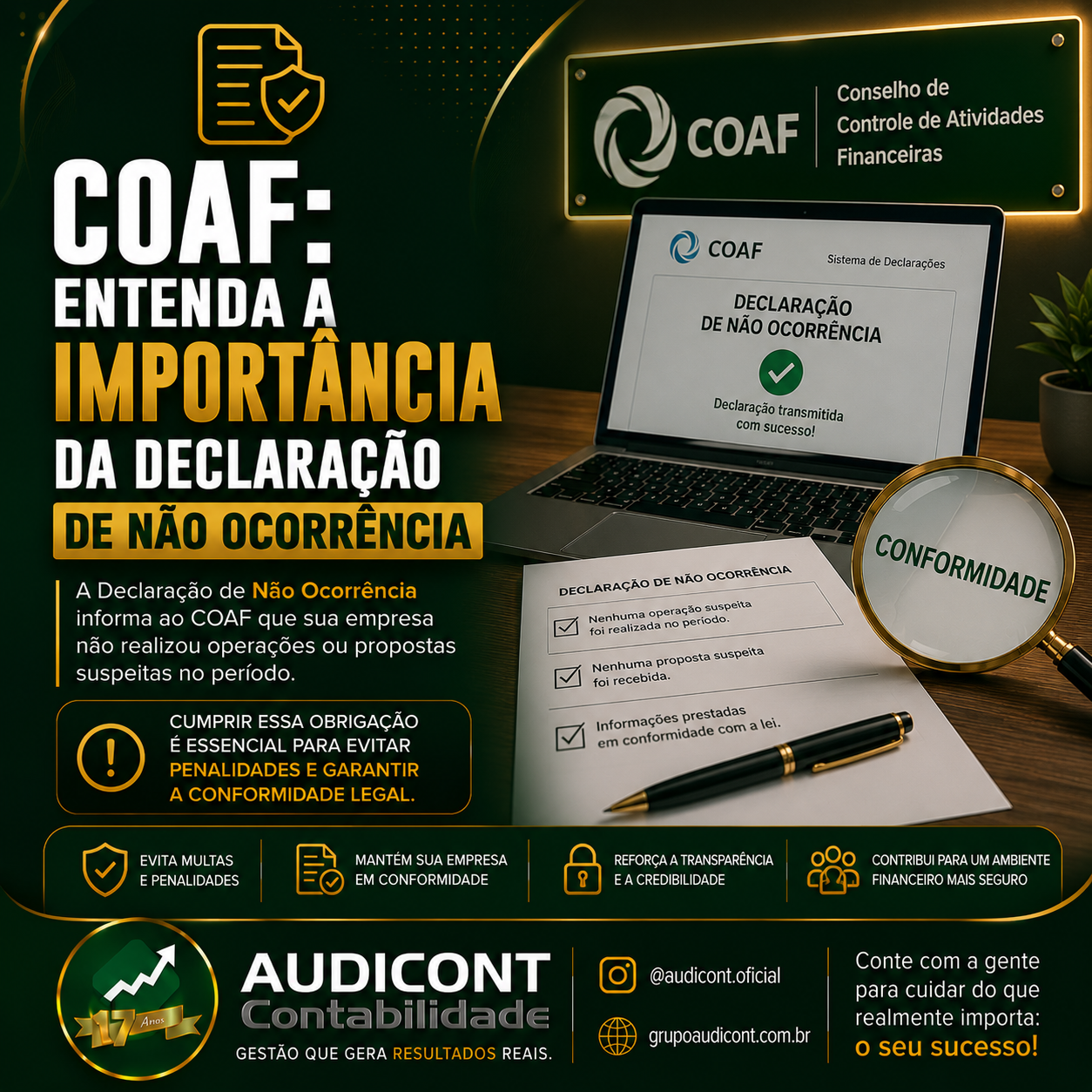 📋 COAF: entenda a importância da Declaração de Não Ocorrência