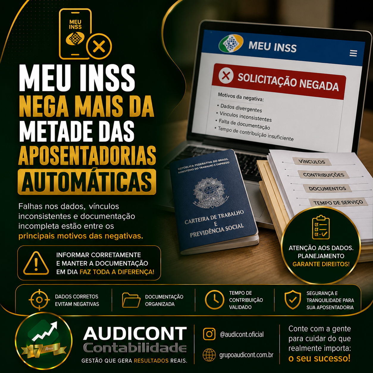 📌 Meu INSS nega mais da metade das aposentadorias automáticas