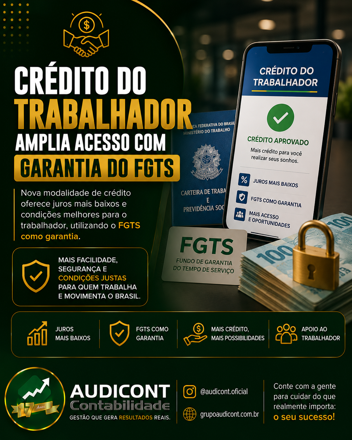 💳📈 Crédito do Trabalhador amplia acesso com garantia do FGTS