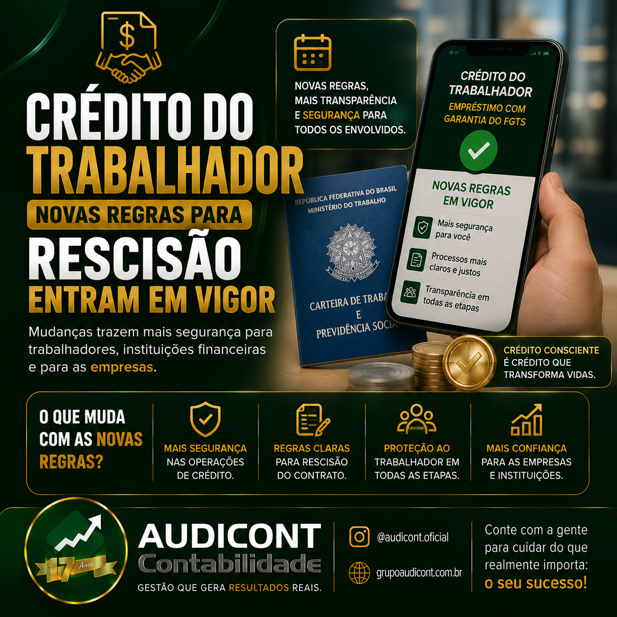 💳📋 Crédito do Trabalhador: novas regras para rescisão entram em vigor