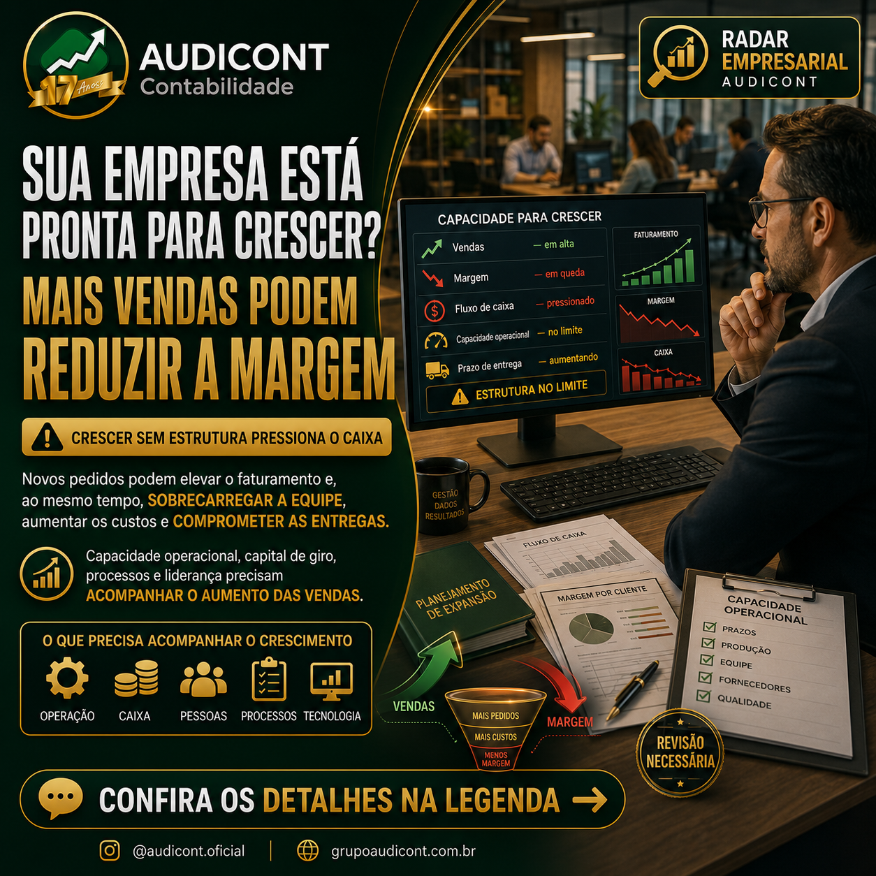 📈 Empresa preparada para crescer: os gargalos que transformam aumento de vendas em perda de margem