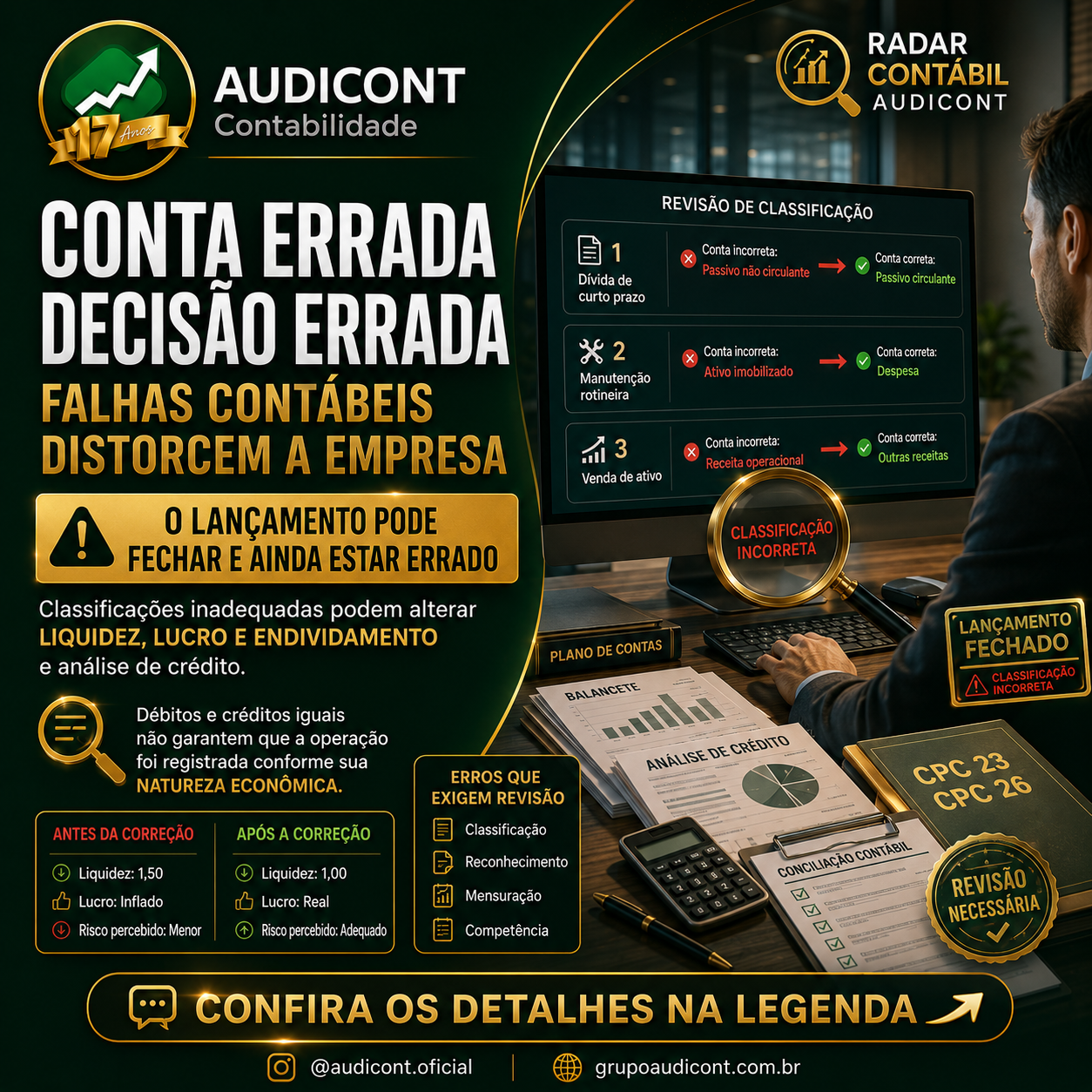 📊 Conta errada, decisão errada: como falhas de classificação contábil distorcem a empresa