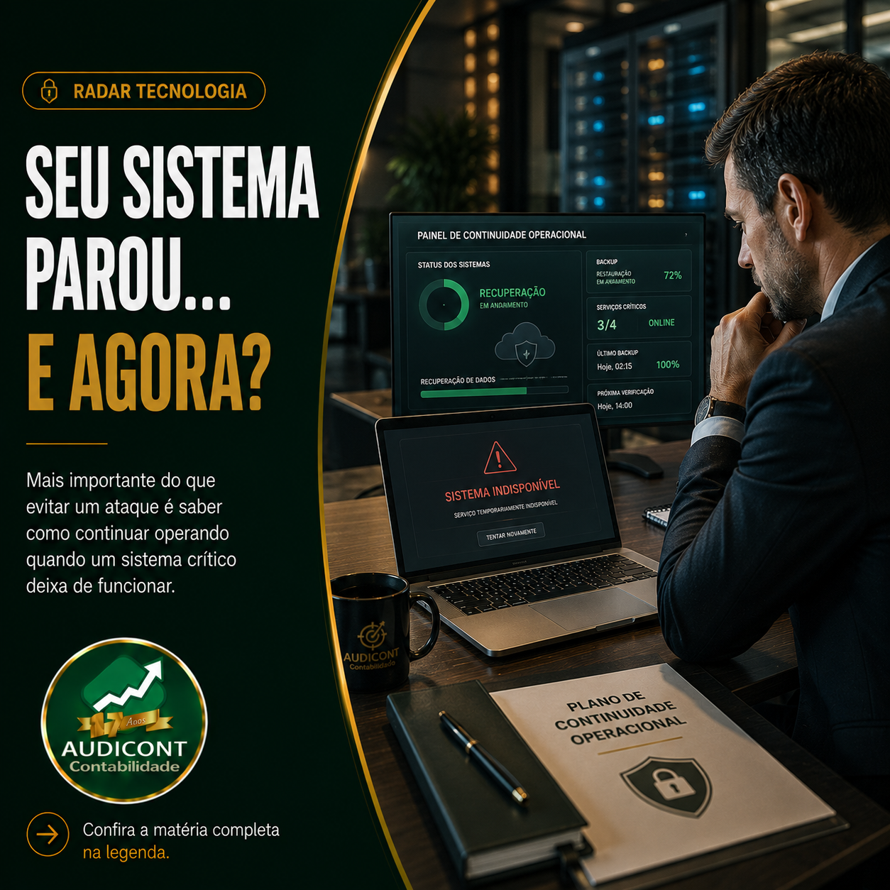 🔒 Sua empresa está preparada para um ataque cibernético ou apenas espera que ele não aconteça?