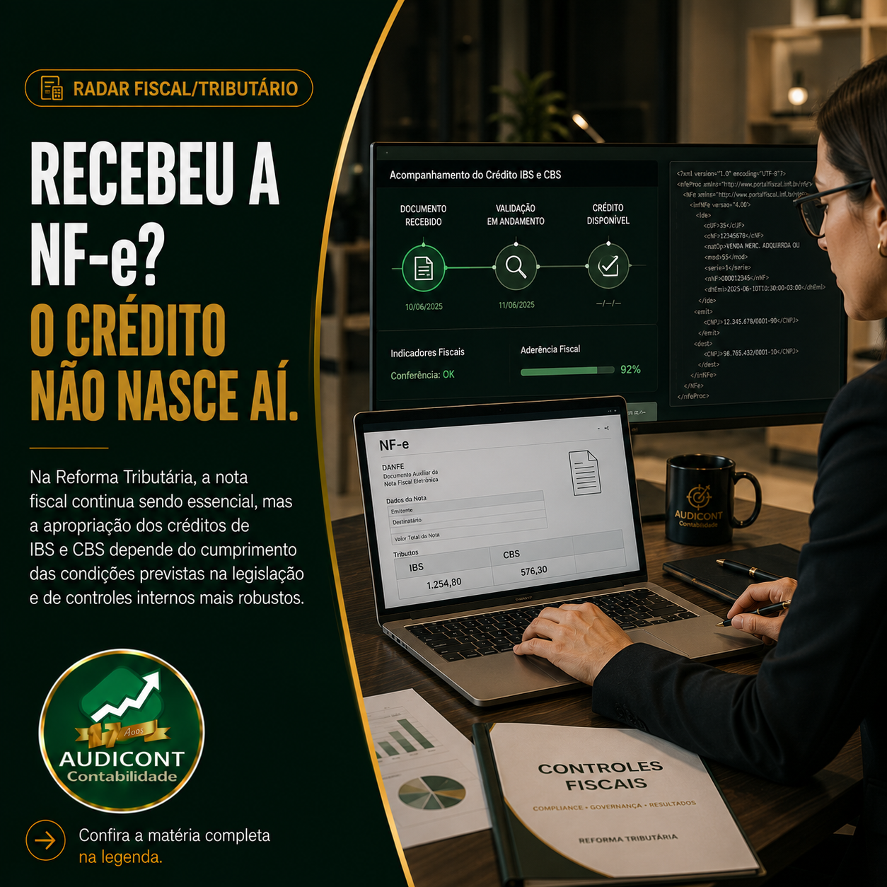 📑 Crédito de IBS e CBS não nasce apenas com a nota fiscal: empresas precisarão controlar toda a operação
