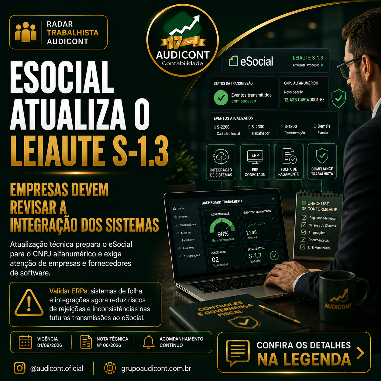 eSocial S-1.3: empresas precisam revisar sistemas e processos