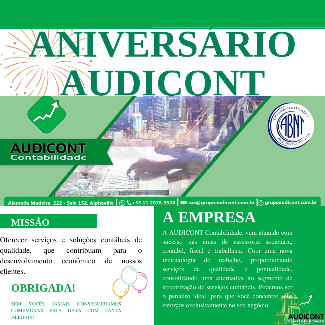 Aniversário AUDICONT!