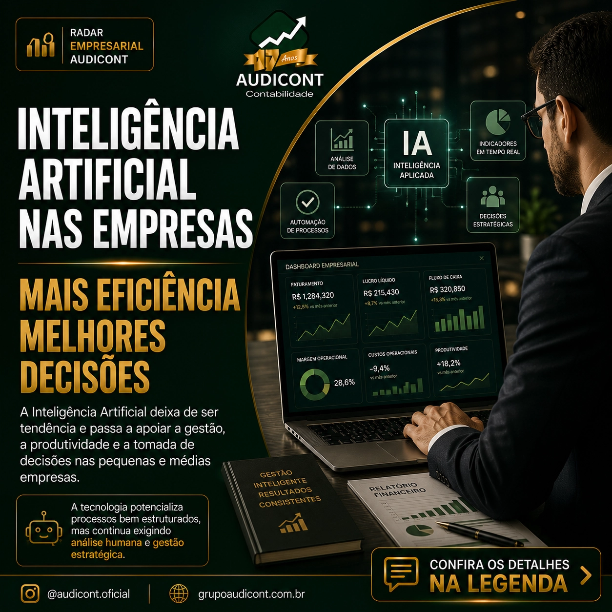 🤖 Inteligência Artificial na gestão empresarial: mais produtividade e decisões mais estratégicas