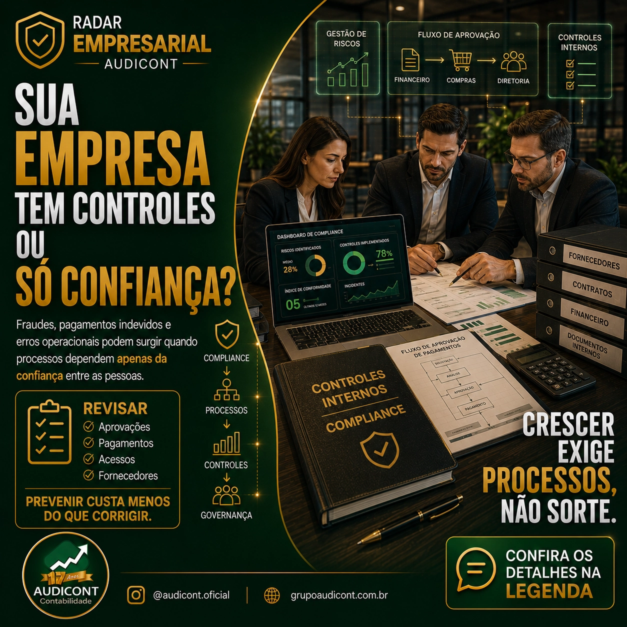 🛡️ Compliance para pequenas empresas: controles que reduzem fraudes, erros e prejuízos