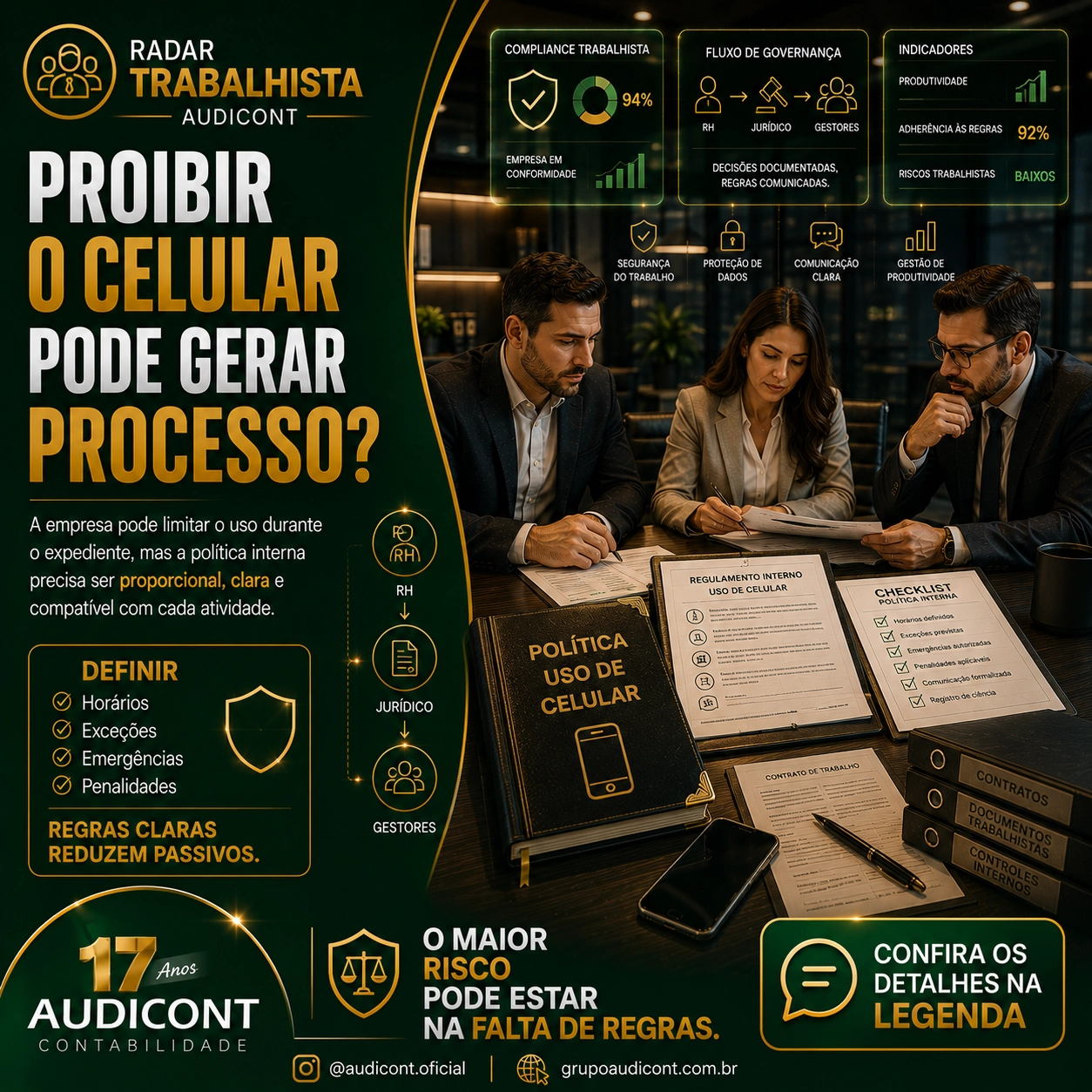 📱 Celular no trabalho: como criar regras sem gerar passivo trabalhista