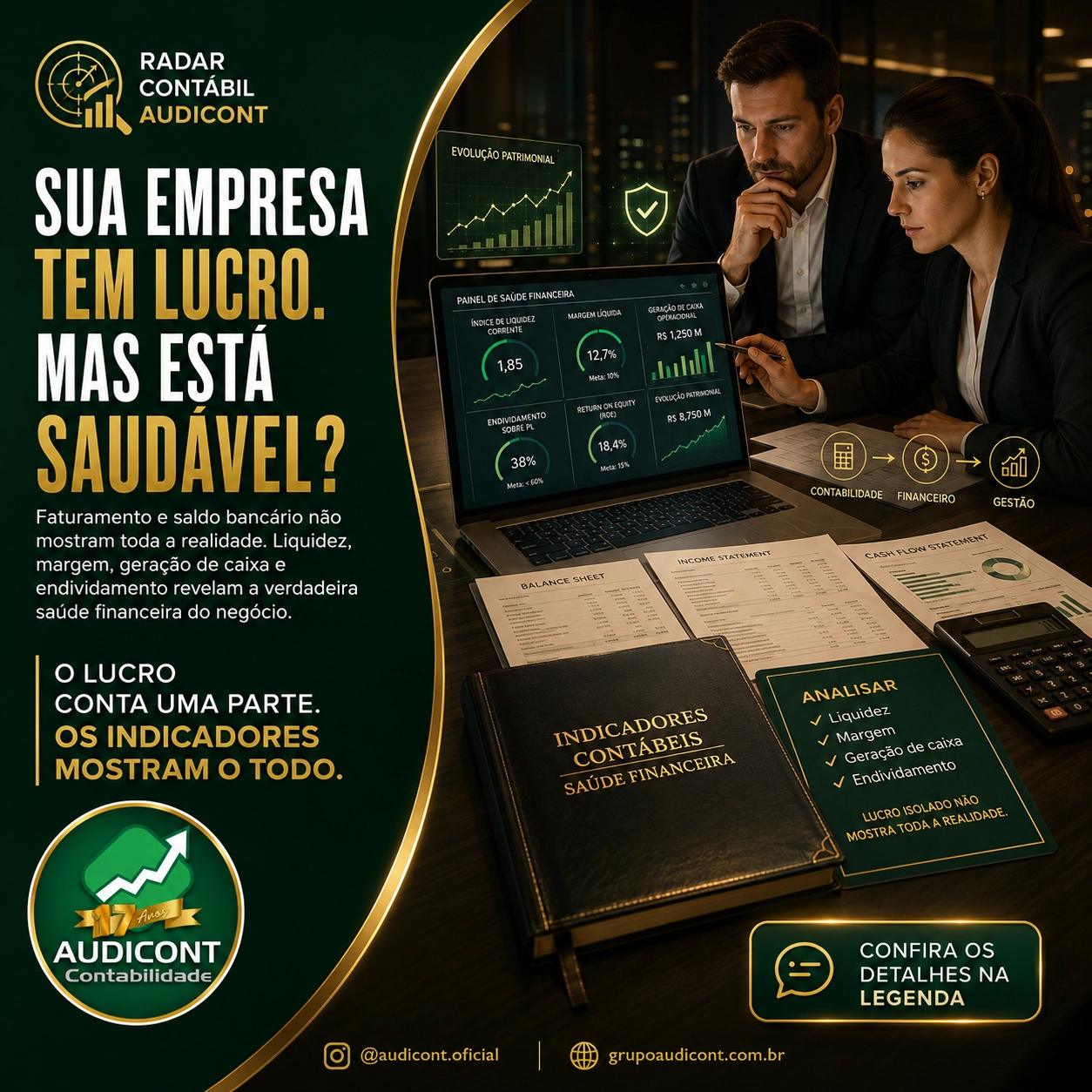 📊 Sua empresa tem lucro, mas está saudável? 10 indicadores que revelam a situação real do negócio