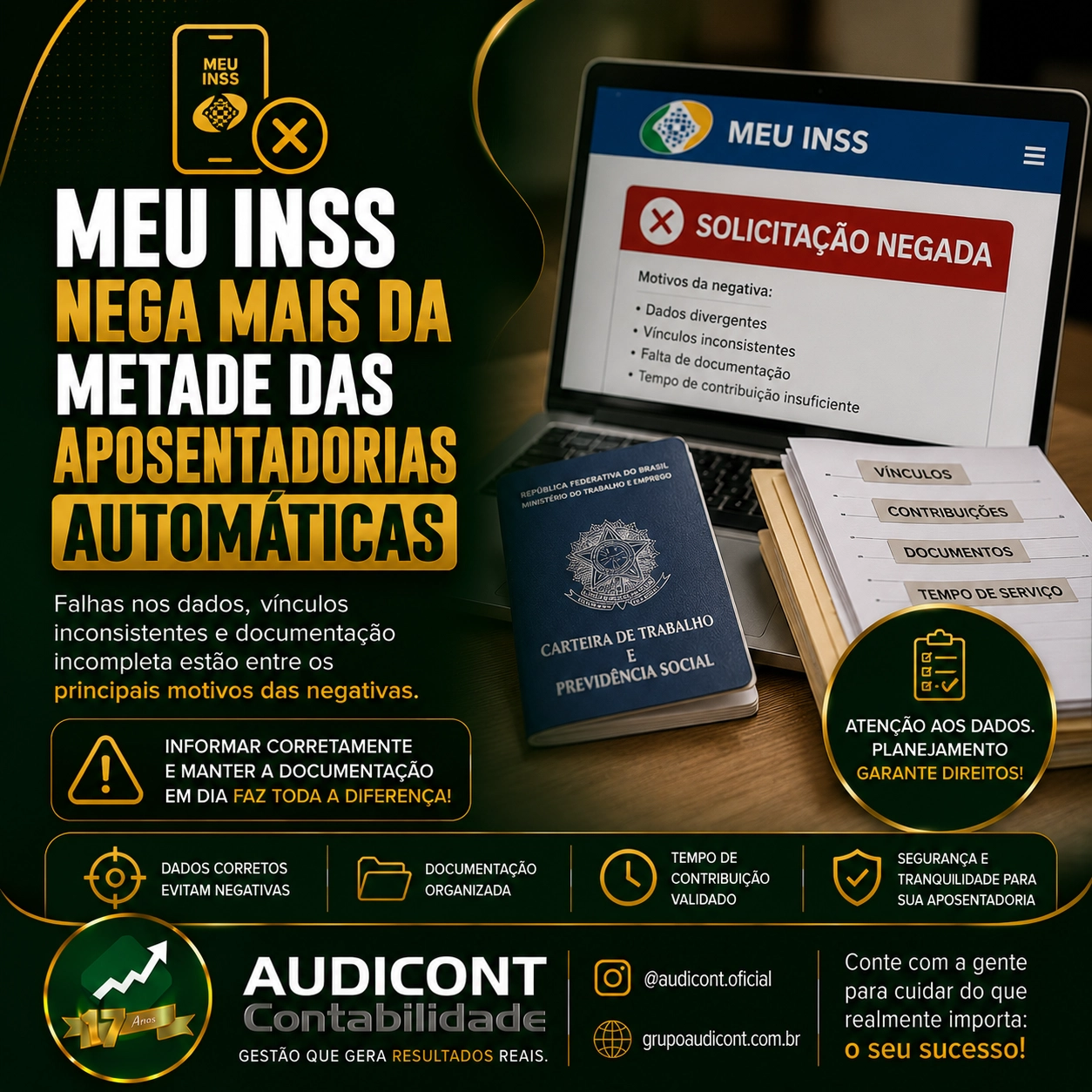 📌 Meu INSS nega mais da metade das aposentadorias automáticas