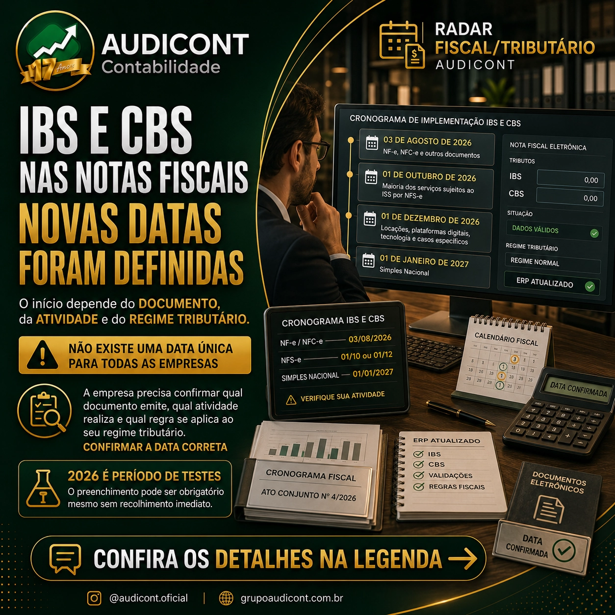 📑 Receita e CGIBS definem novas datas para IBS e CBS nas notas fiscais