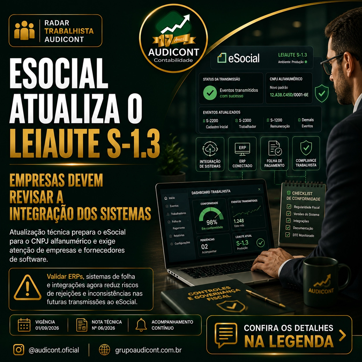 eSocial S-1.3: empresas precisam revisar sistemas e processos