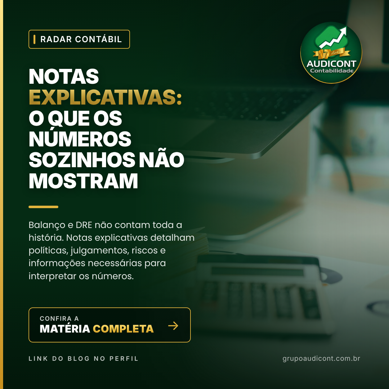Notas explicativas: o que os números sozinhos não mostram