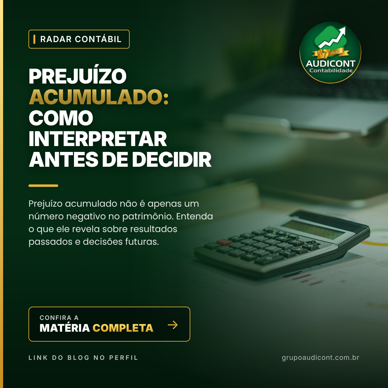 Prejuízo acumulado: como interpretar antes de decidir