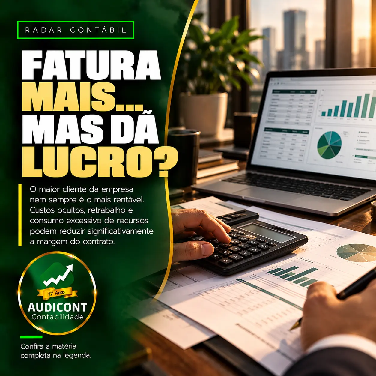 Margem operacional x líquida: onde o lucro se perde