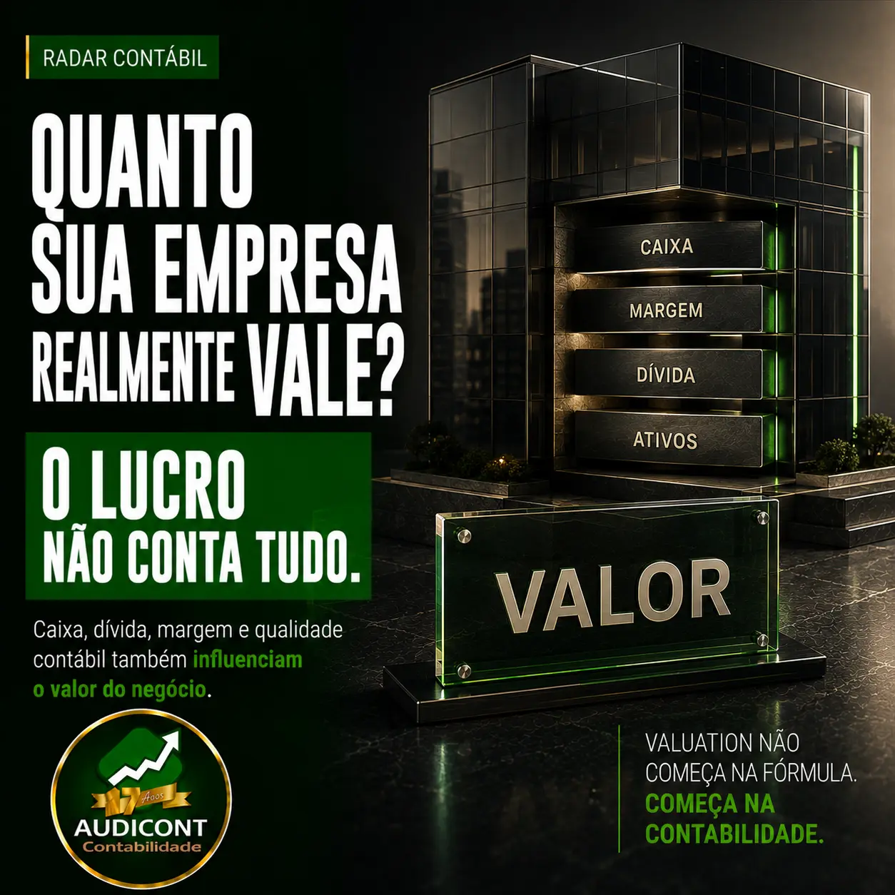 Valuation: por que balanço, caixa e dívida mudam o valor da empresa