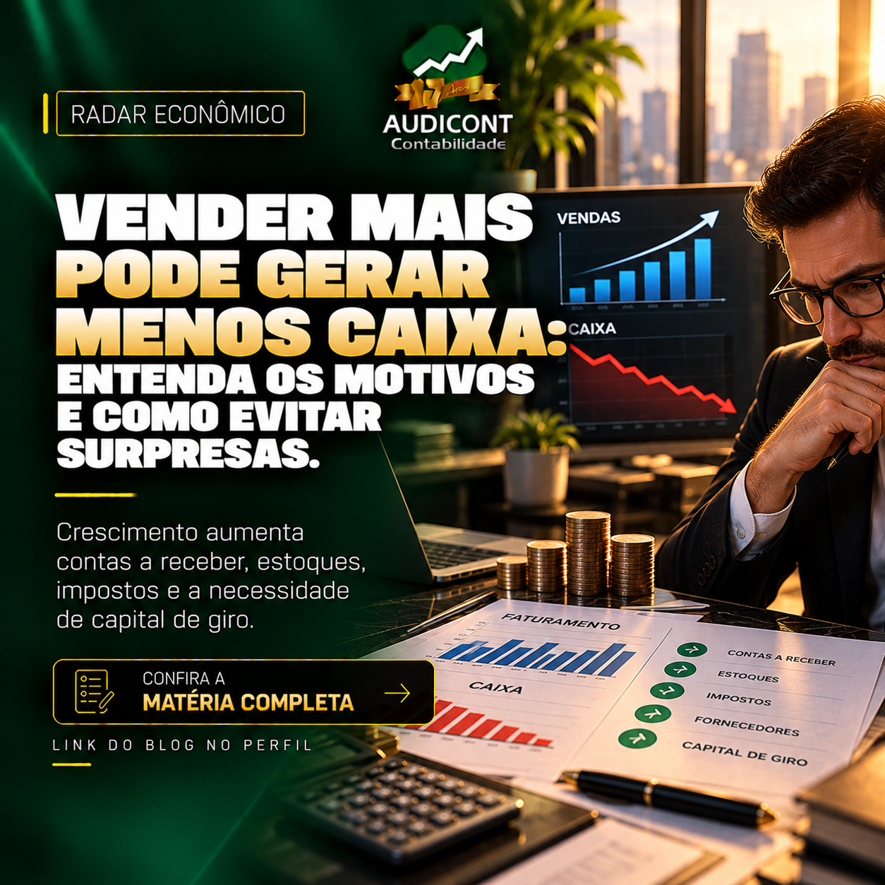 Título da página	Vendas crescem e caixa cai: por que isso acontece