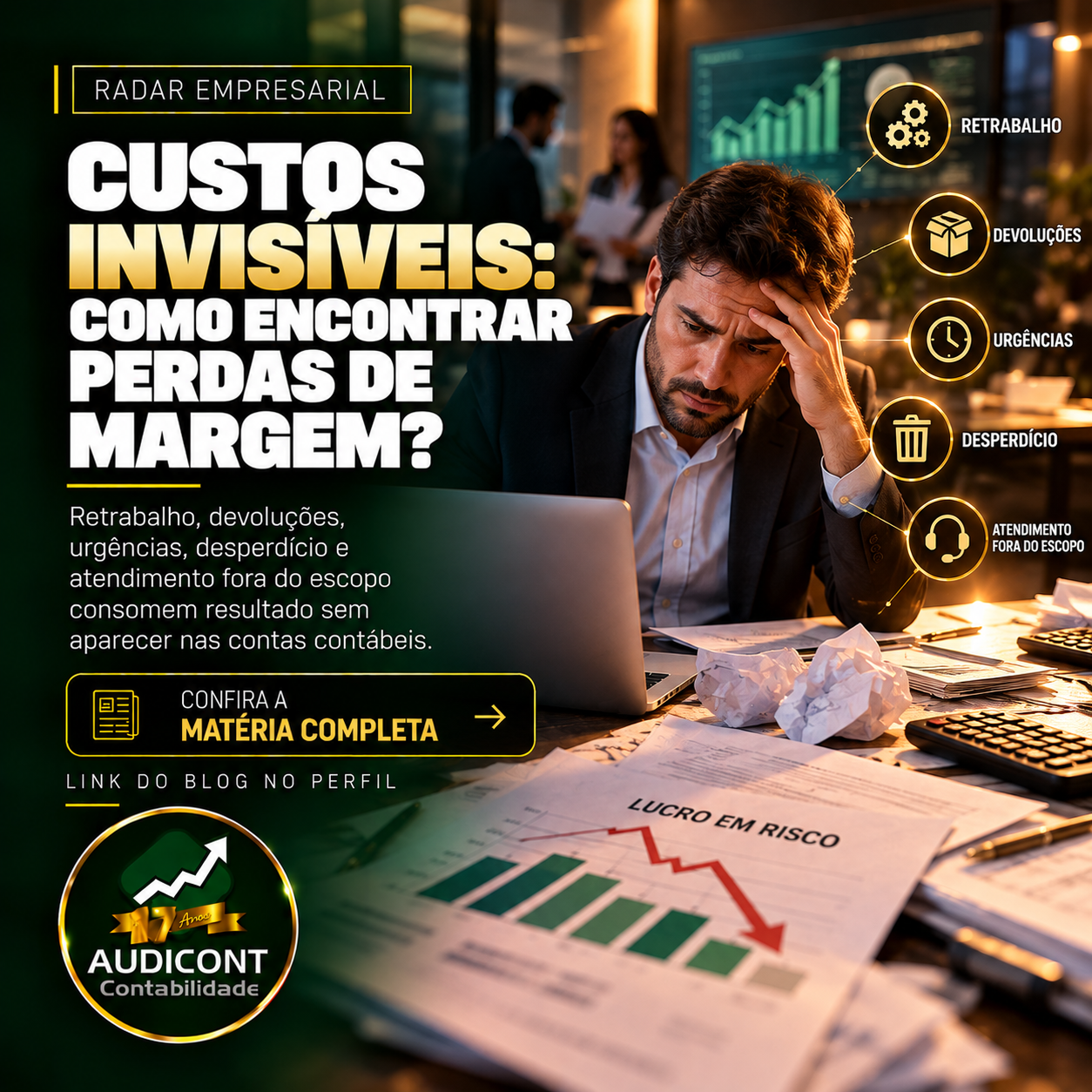 Custos invisíveis: como encontrar perdas de margem