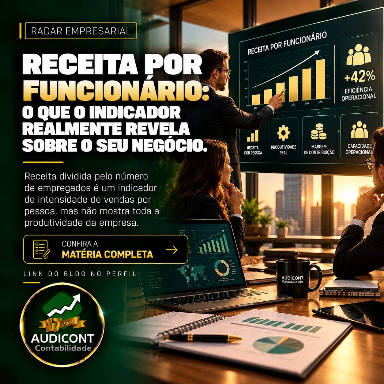Receita por funcionário: como medir produtividade