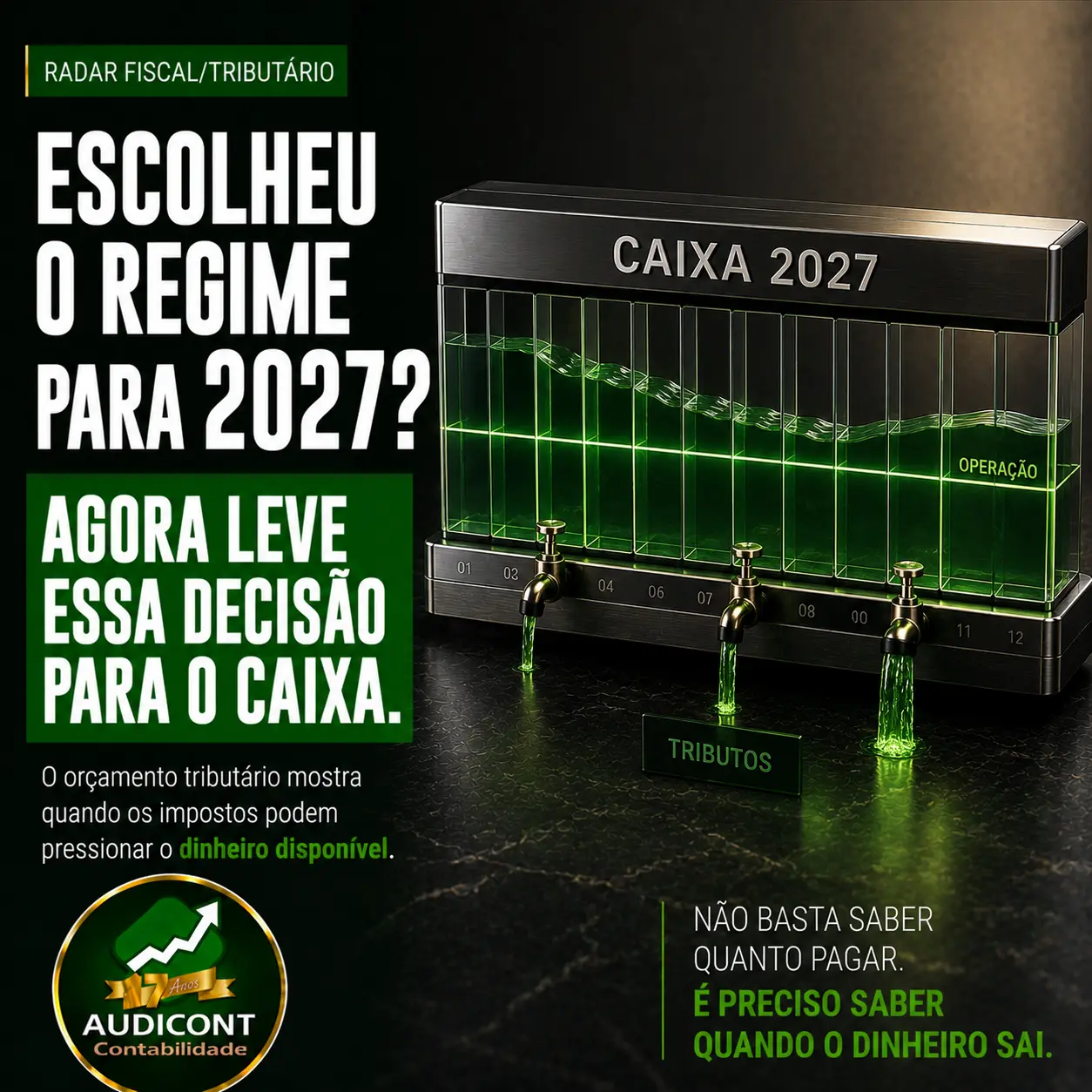 Orçamento tributário 2027: transforme a escolha em caixa