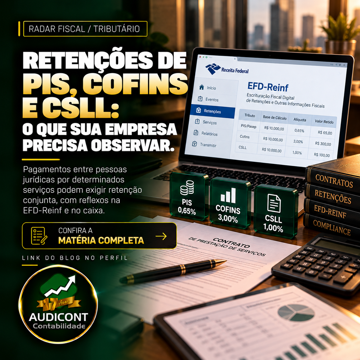 CSRF em serviços: quando PIS, Cofins e CSLL são retidos