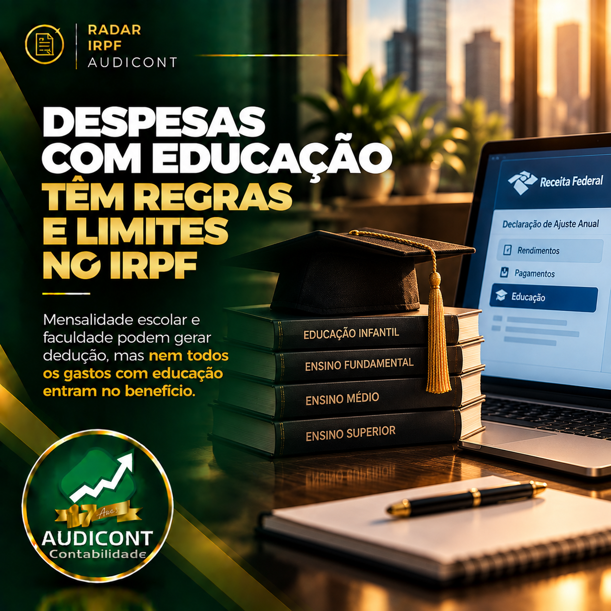 Educação no IRPF: quais despesas podem ser deduzidas