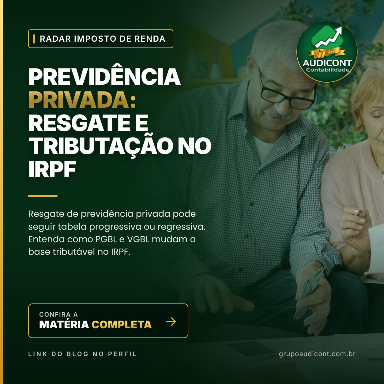 Previdência privada: resgate e tributação no IRPF