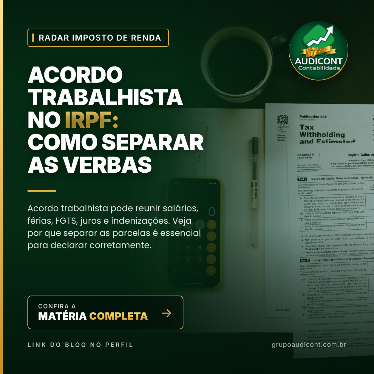 Acordo trabalhista no IRPF: como separar as verbas