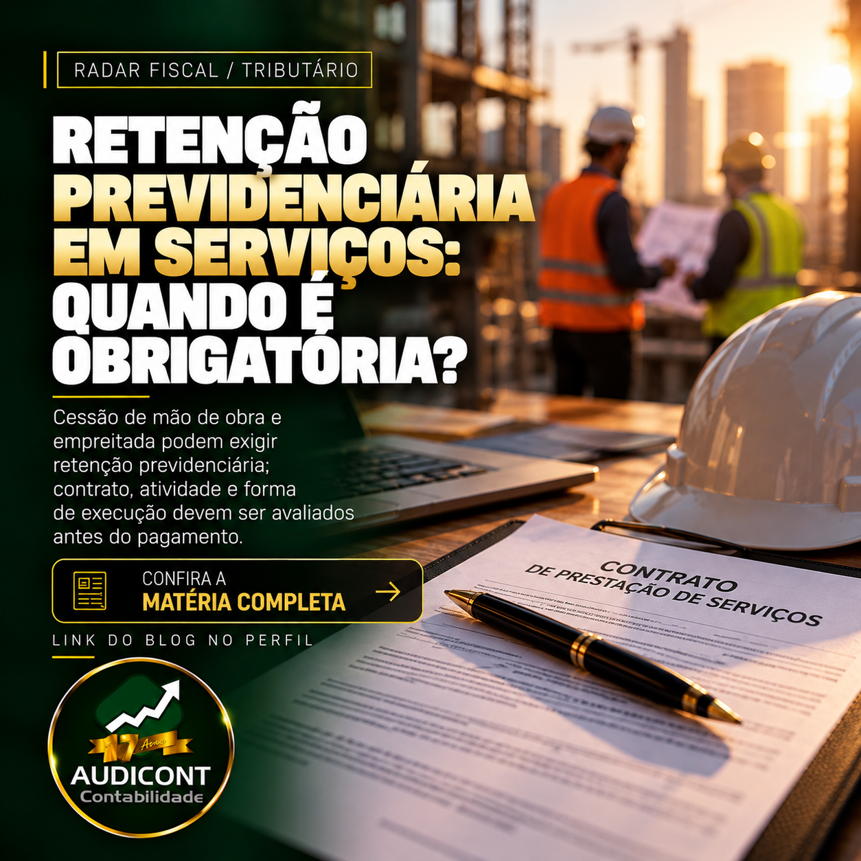 Retenção de INSS em serviços: quando a empresa deve reter