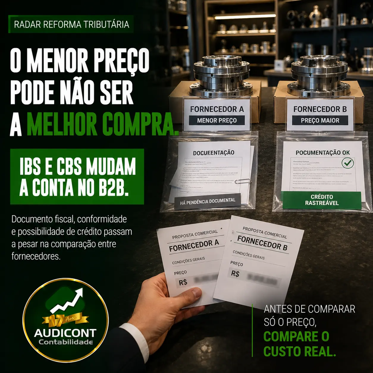 Crédito de IBS e CBS: o que muda na compra B2B
