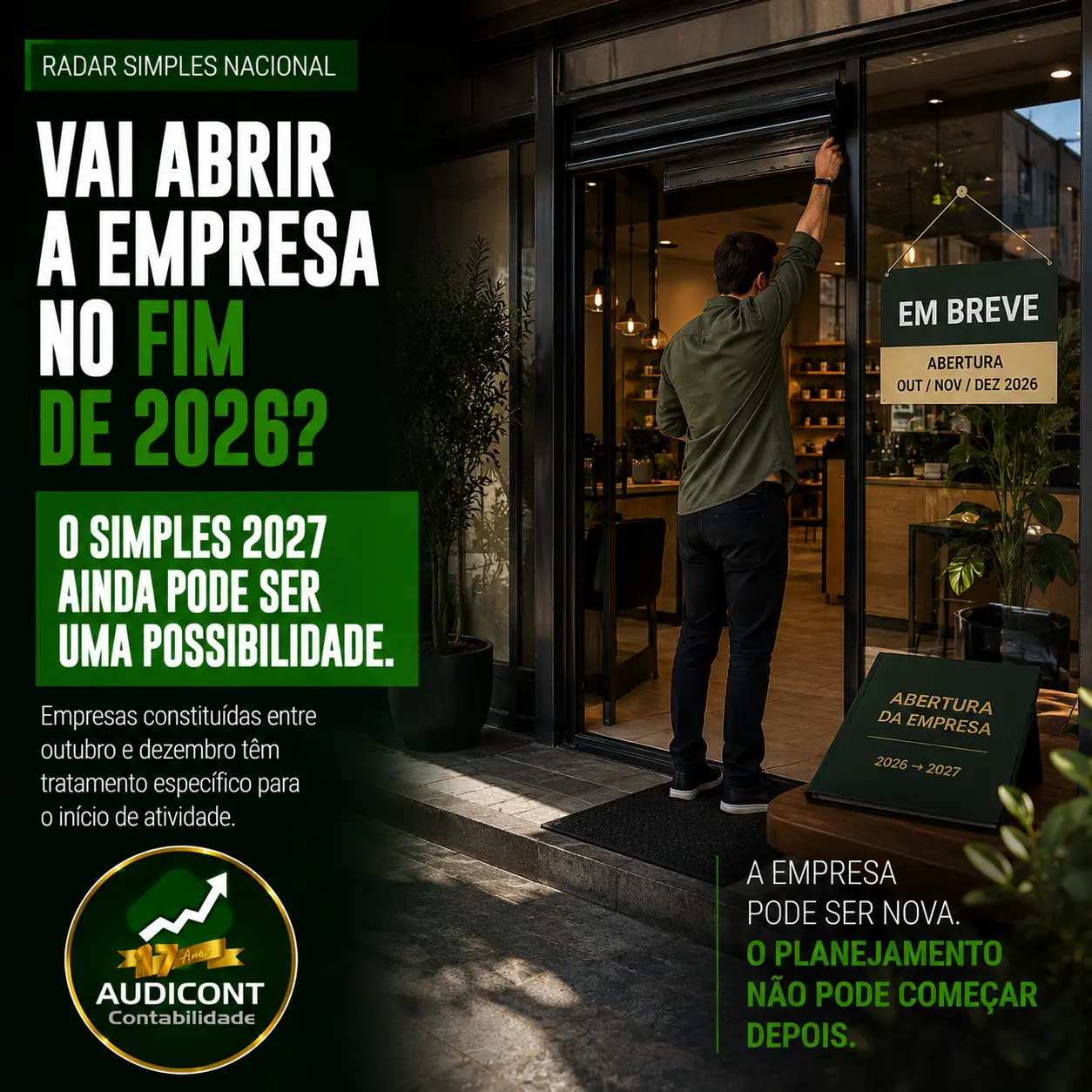 Empresa aberta no fim de 2026: como fica o Simples 2027