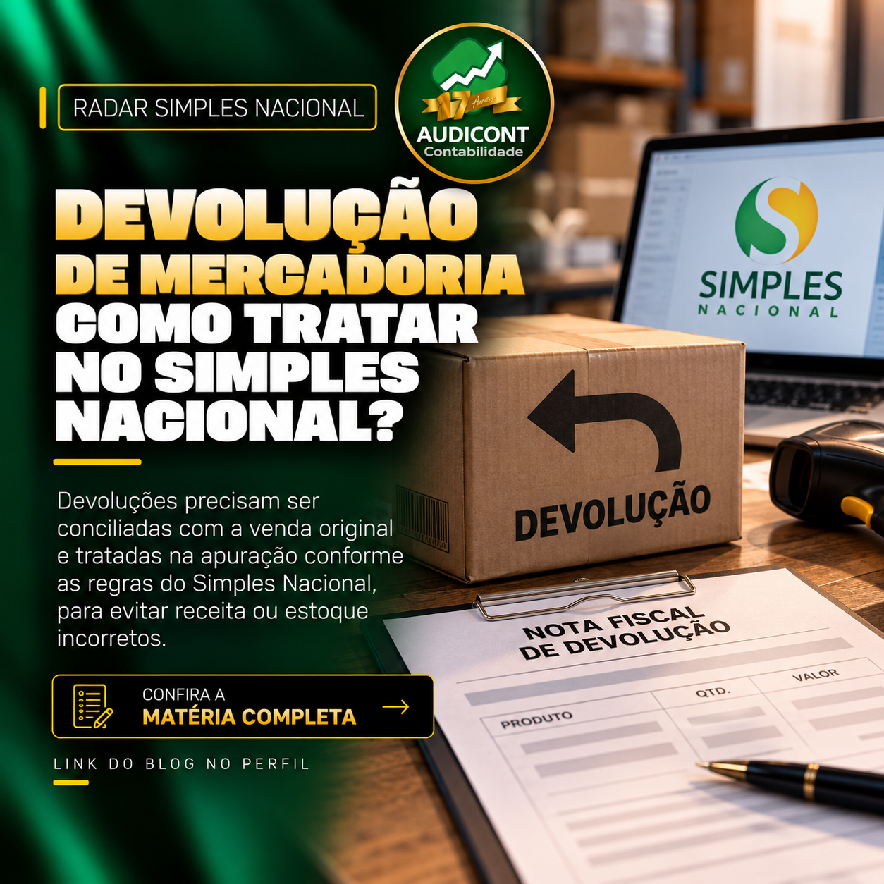 Simples 2027: devoluções precisam chegar à apuração